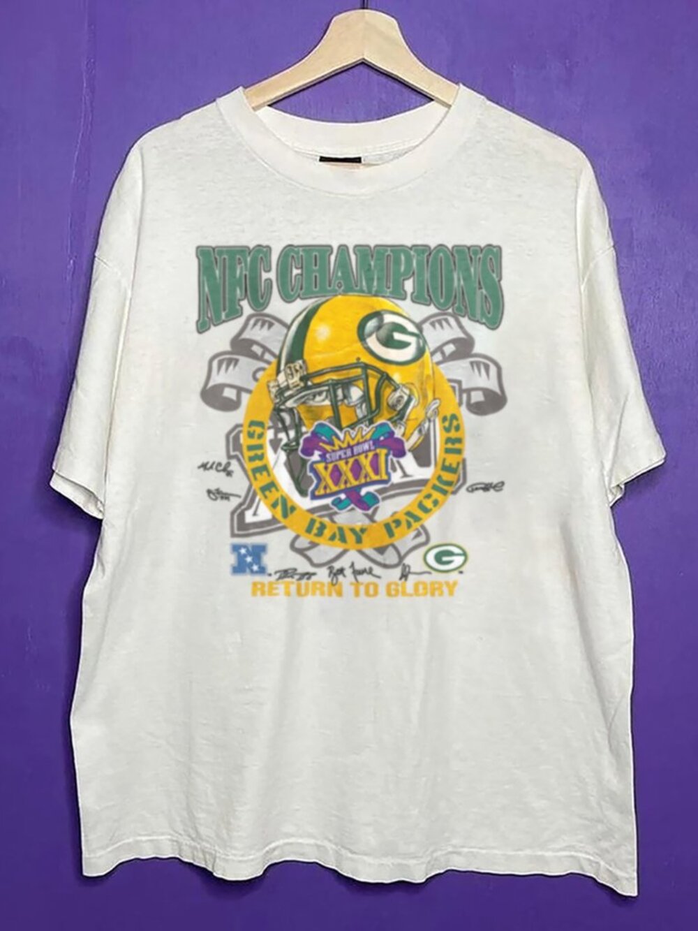 Vintage Green Bay Packers Style Shirt, Retro NFL Super Bowl XXXI Champions Shirt